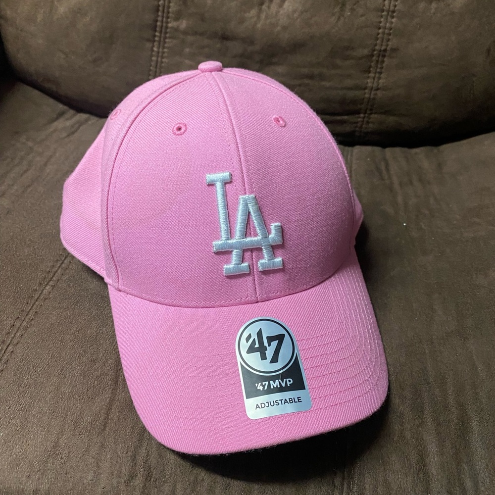 Pink Los Angeles Dodgers 47 Brand Adjustable Hat
